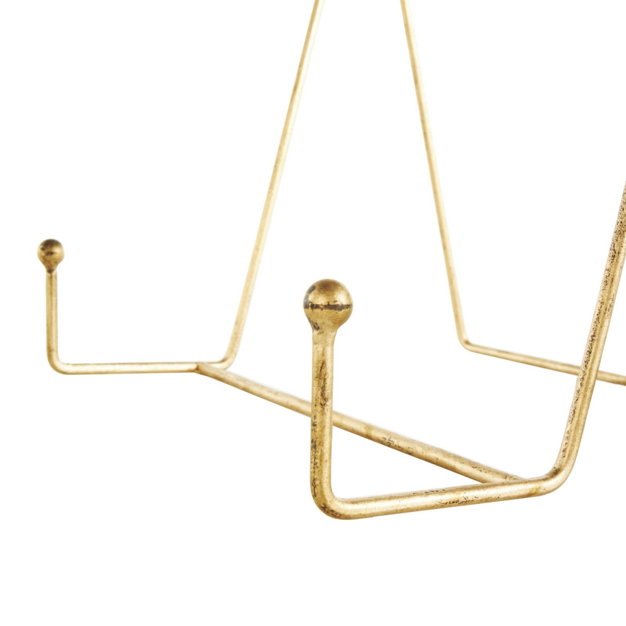 Gold Metal Wide Triangle Display Easel Set